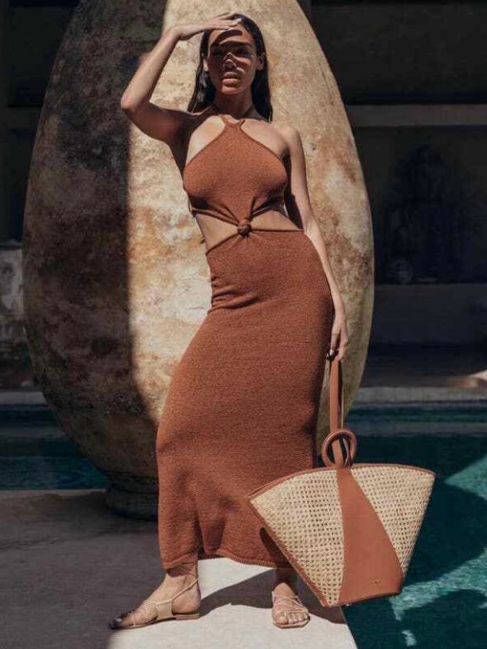 Cult Gaia Cameron Dress in Amber- Large